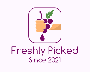 Hand Squeezed Grape logo design