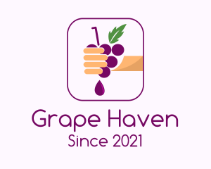 Hand Squeezed Grape logo design