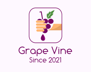 Hand Squeezed Grape logo design