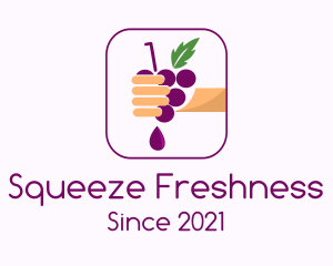 Hand Squeezed Grape logo design