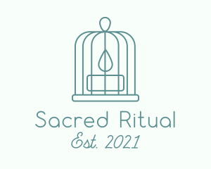 Tealight Candle Cage logo design