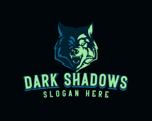 Angry Neon Wolf logo design