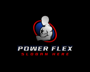 Bodybuilder Muscular Man logo
