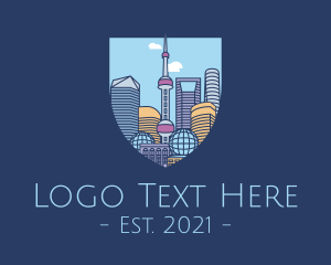 Shanghai China City logo design