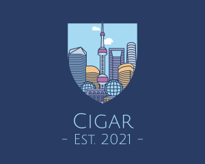 Shanghai China City logo design