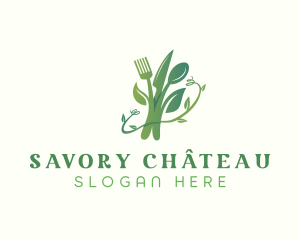 Organic Food Cutlery logo design