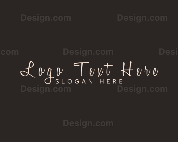 High End Elegant Signature Logo