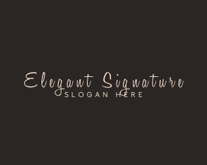 High End Elegant Signature logo design