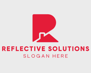 Letter R Real Estate logo design