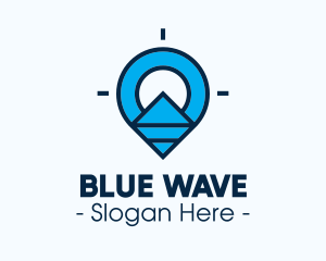 Blue Geometric Pin logo