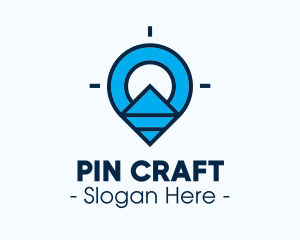 Blue Geometric Pin logo