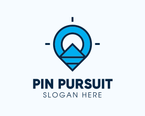 Blue Geometric Pin logo
