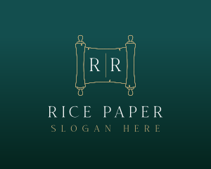 Parchment Paper Scroll logo design