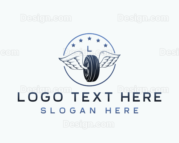 Tire Wings Vulcanizing Logo