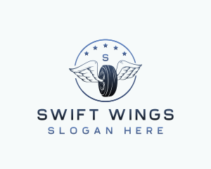 Tire Wings Vulcanizing logo design