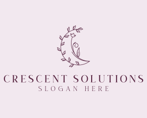 Flower Crescent Boutique logo design