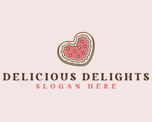 Bakery Heart Cookie logo design