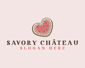 Bakery Heart Cookie logo design