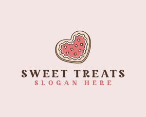 Bakery Heart Cookie logo design