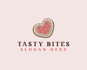 Bakery Heart Cookie logo design