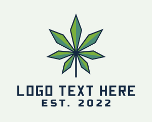 Organic Marijuana Leaf logo