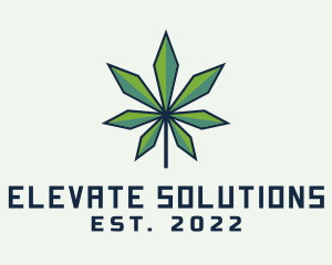 Organic Marijuana Leaf logo