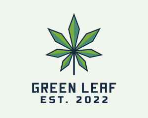 Organic Marijuana Leaf logo design