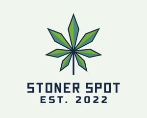 Organic Marijuana Leaf logo