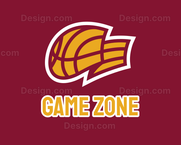 Basketball Sports Flag Logo