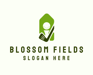 Golfing Field Badge  logo design