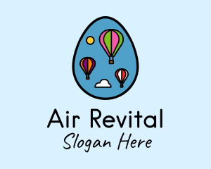 Hot Air Balloon Egg logo design