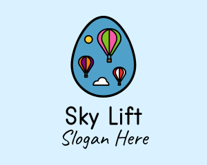 Hot Air Balloon Egg logo design