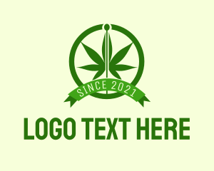 Cannabis Leaf Badge  logo