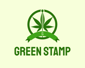 Cannabis Leaf Badge  logo design