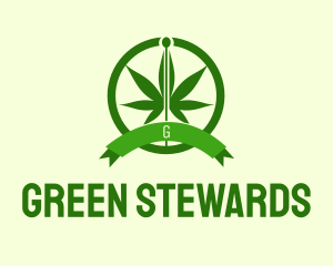 Cannabis Leaf Badge  logo design