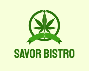 Cannabis Leaf Badge  logo