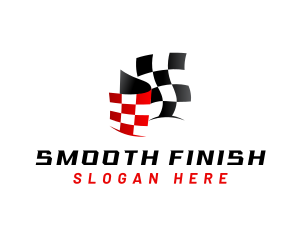 Car Racing Flag logo design