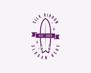 Beach Tropical Surfboard  logo design