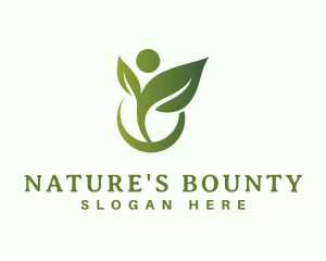 Natural Human Leaf logo design