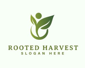 Natural Human Leaf logo design