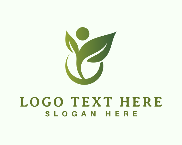 Natural Human Leaf logo