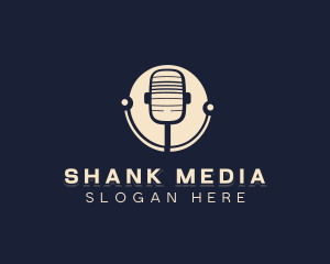 Media Microphone Podcast logo design