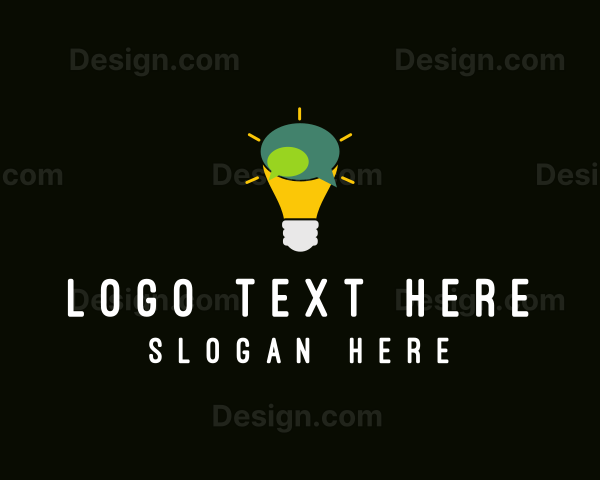 Lightbulb Idea Messaging Logo