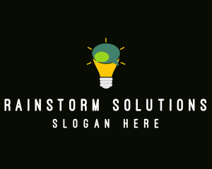 Lightbulb Idea Messaging  logo design