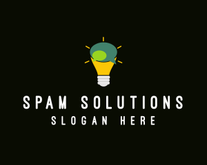 Lightbulb Idea Messaging  logo design