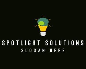 Lightbulb Idea Messaging  logo design