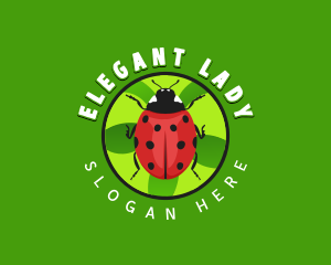 Lady Bug Insect logo design