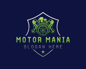 Engine Automotive Mechanic logo design