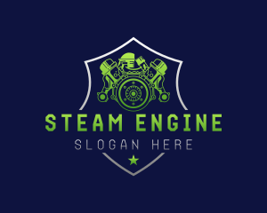 Engine Automotive Mechanic logo design