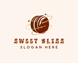 Chocolate Marshmallow Dessert logo design